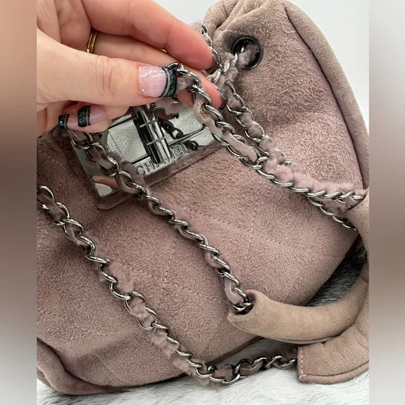 CHANEL Shearling Quilted Mademoiselle Tote - Picture 11 of 15